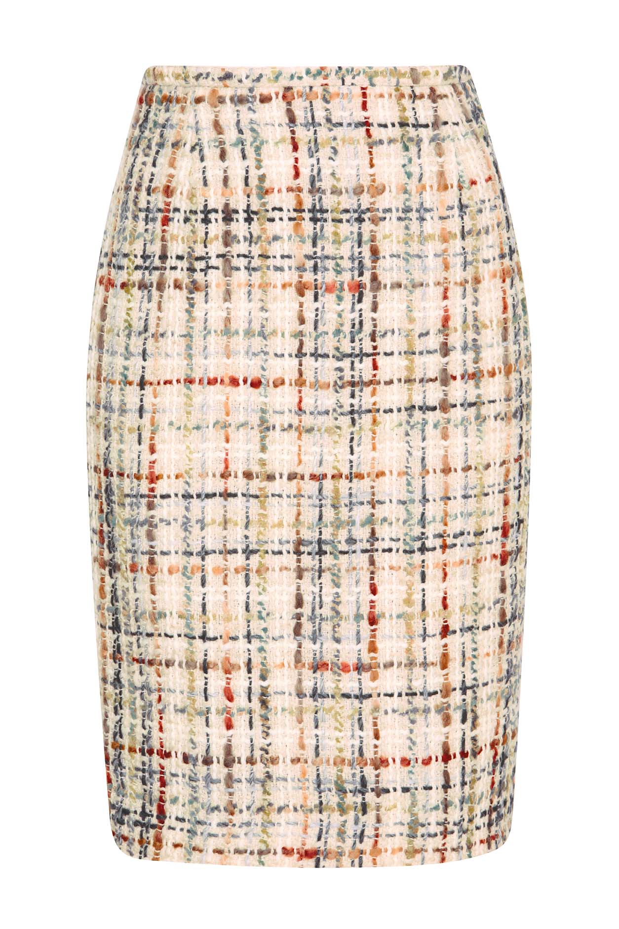 Plaid tweed pencil skirt hotsell