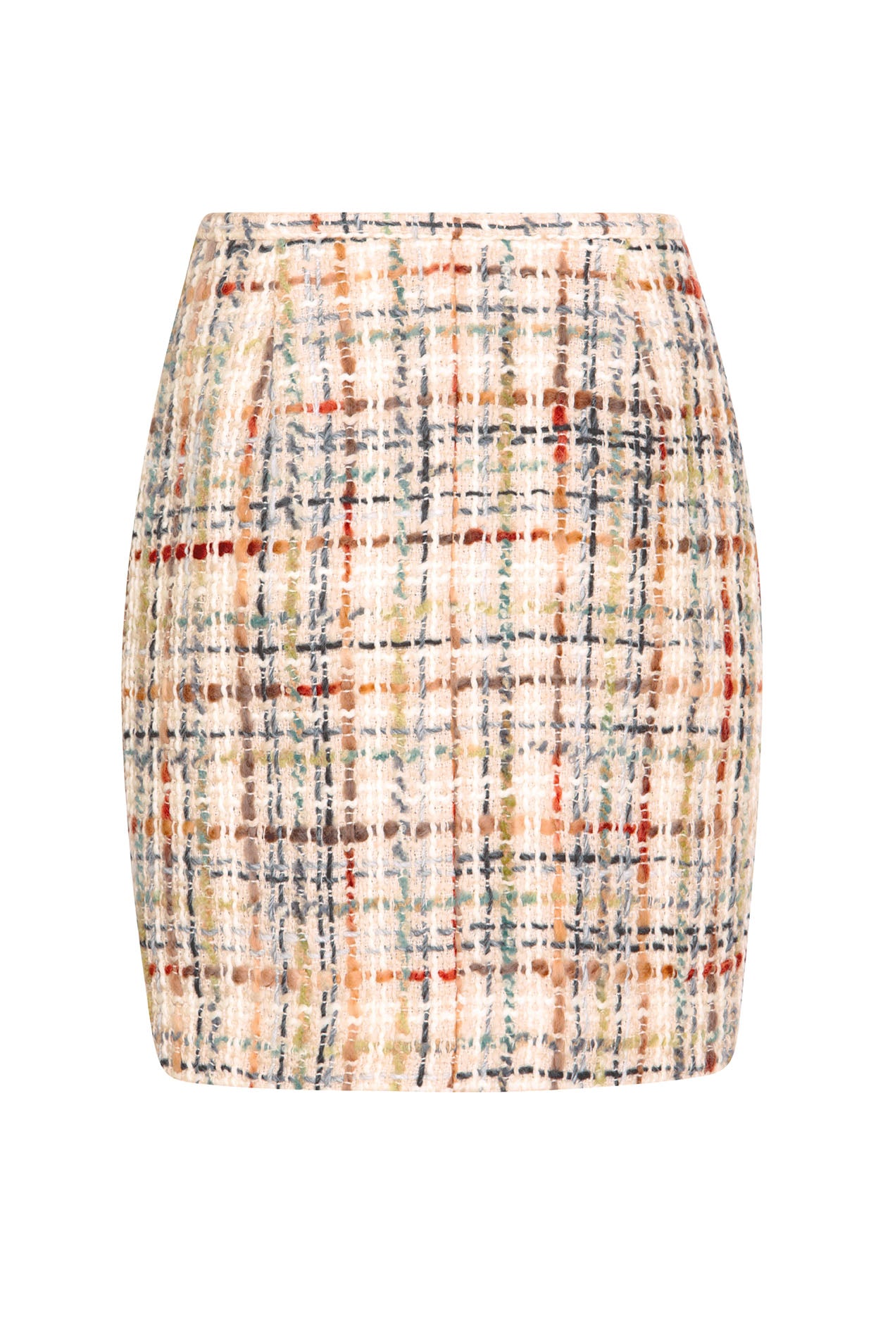 Mini Pencil Skirt in Brown Tweed Penny Lalage Beaumont