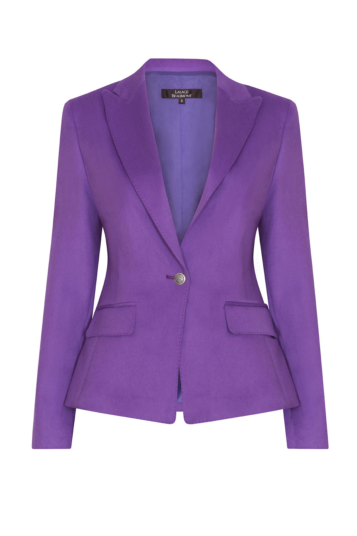 Purple Wool Blazer Jacket Inez – Lalage Beaumont