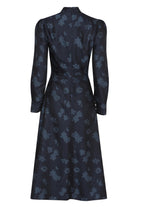 Sophie Dress in Navy/Sky Jacquard Flower