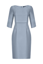 Angela Dress in Ash Sateen