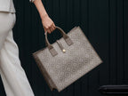 Aurora Large Logo Jacquard Print Tote Bag - Beige/Taupe