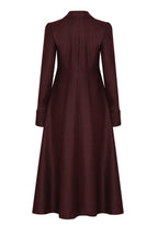 Eleanor Dress in Burgundy Donegal