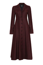Eleanor Dress in Burgundy Donegal