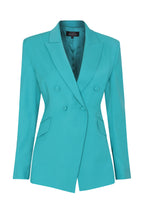 Imogen Jacket in Topaz Wool Faille