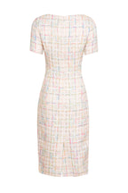Angie Dress in Cream/Multi Tweed