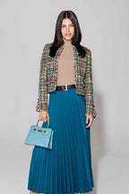 Carrie Jacket in Green/Multi Tweed