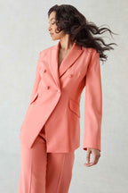 Paloma Trousers in Watermelon Wool Faille