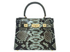 Maya Midi Pythonskin Handbag - Celadon