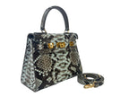 Maya Midi Pythonskin Handbag - Celadon