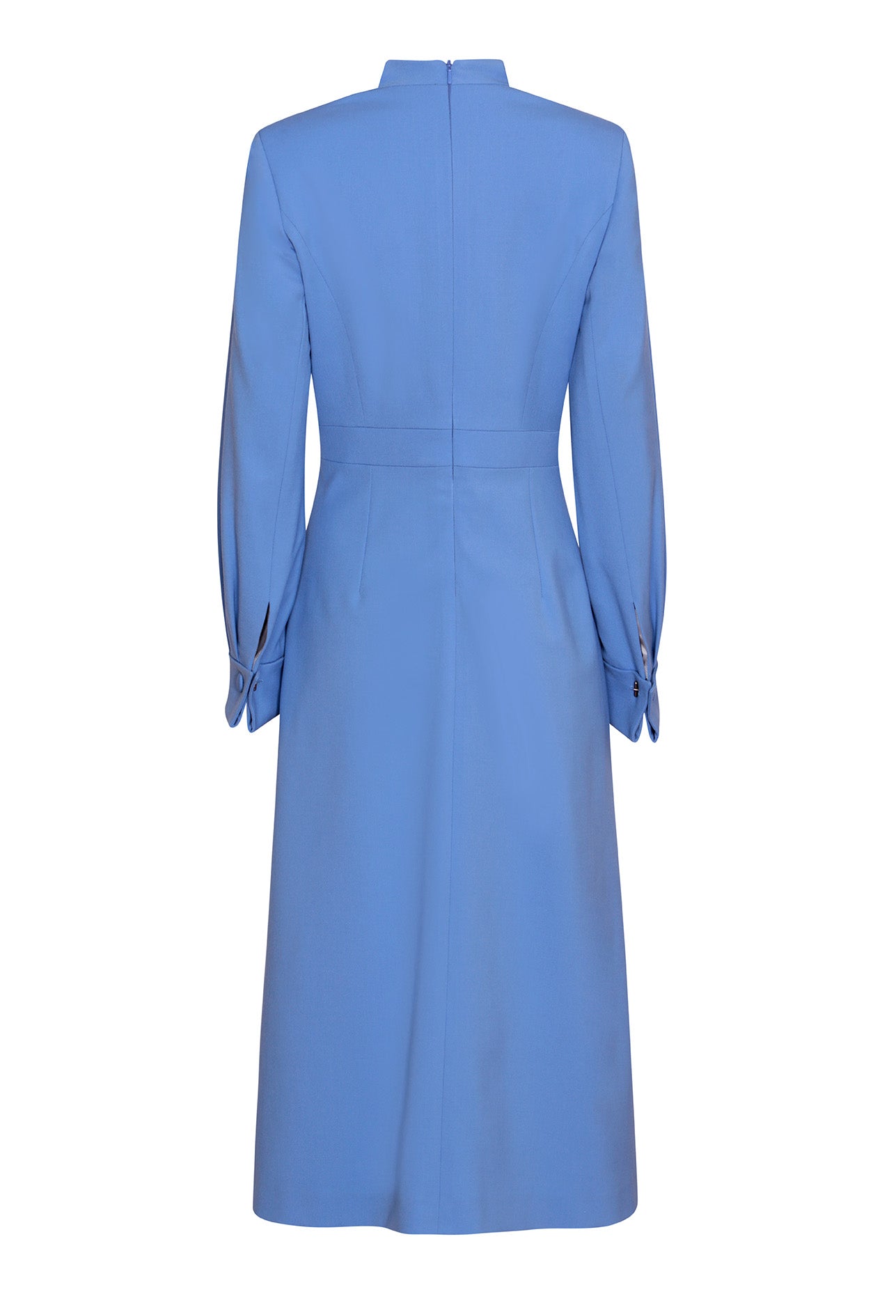 dress blue coat Double Breasted, Long Sleeved Coat Dress with Buttons in China Blue Wo – Lalage Beaumont