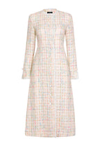 Sienna Coat in Cream/Multi Tweed