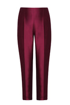 Phoebe Trousers in Carmine Sateen