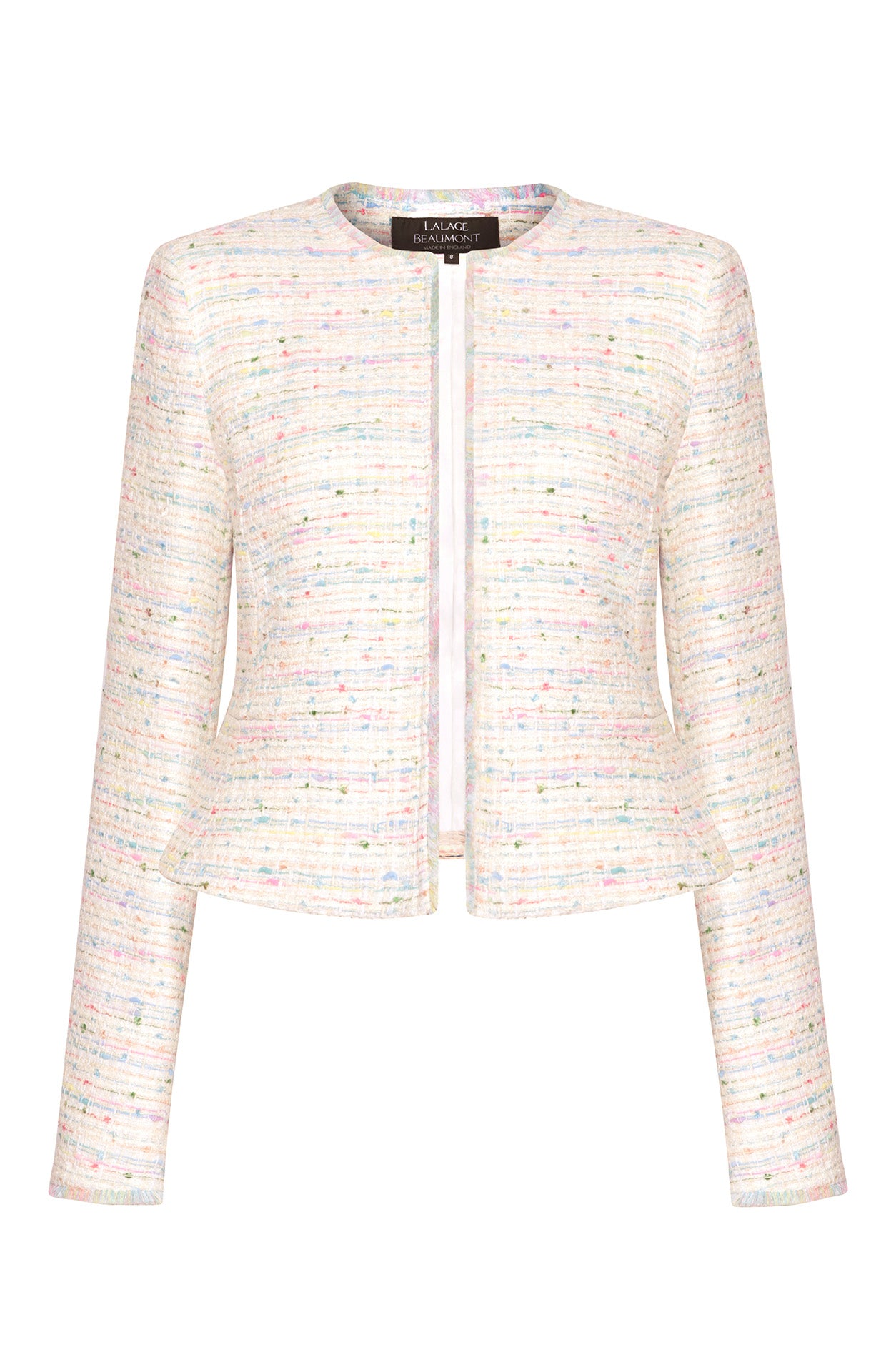 Anne Klein store Tweed Jacket white/Dusty Pink