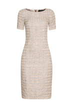 Taupe/Ivory Summer Tweed Dress - Angie
