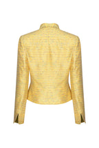 Fitted Edge-to-Edge Yellow Slub Stripe Summer Jacket - Margo