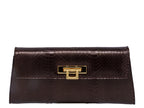 Fonteyn Clutch Snakeskin - Metallic Brown