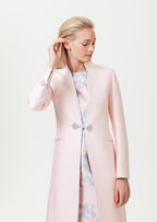 Silk Floral Jacquard Dress with Sleeves - Angie