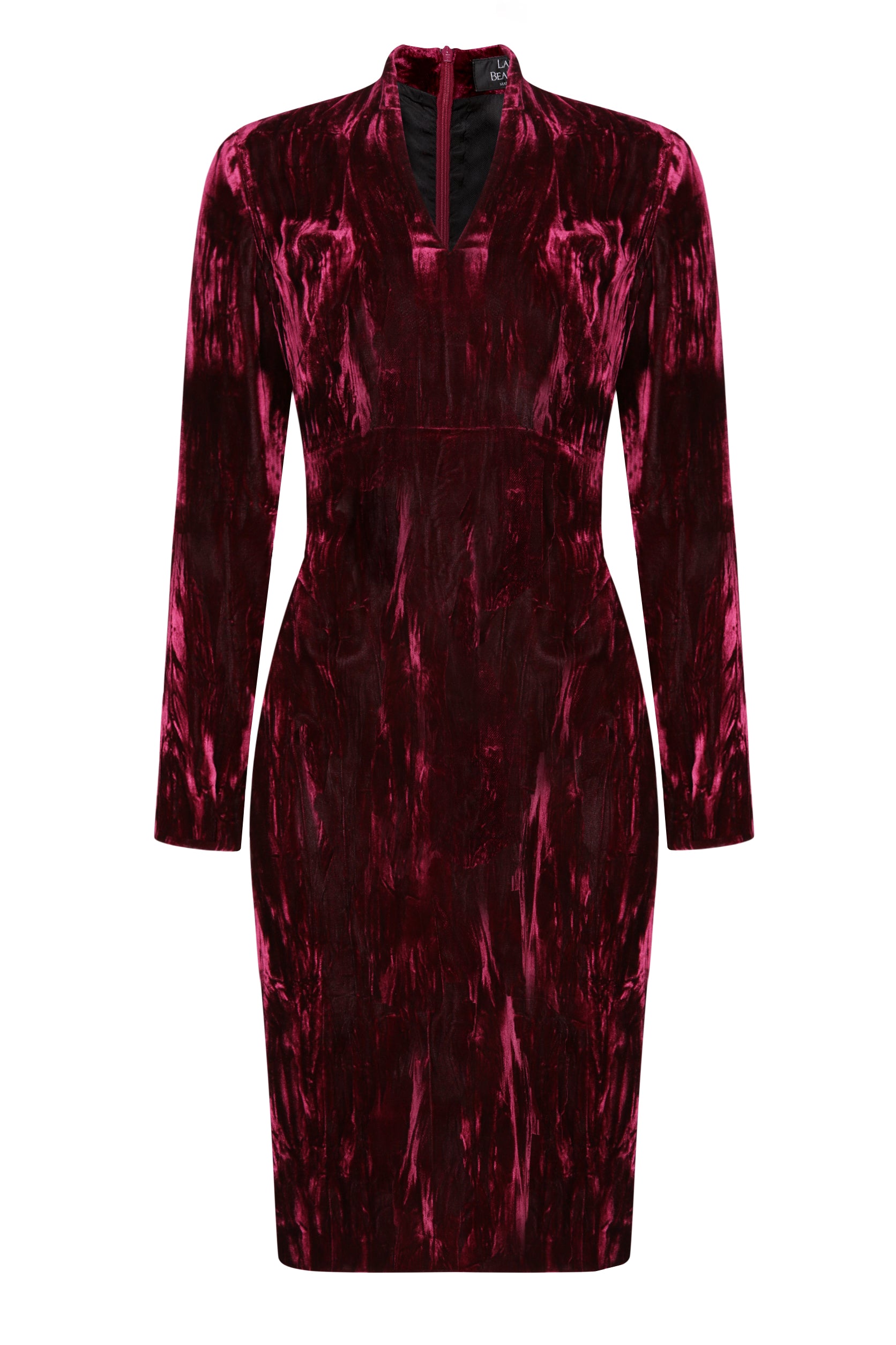 Burgundy crushed velvet store dress