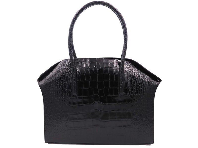Black croc tote bag online