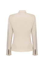 Blazer Jacket in Biscuit Linen Mix - Inez