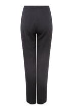Narrow Leg Trousers in Black Wool Crepe