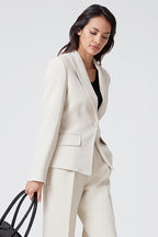 Beige Faille Jacket - Inez