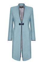 Ash Dress Coat in Summer Brocade with Cord Trim and Frogging - Vicky