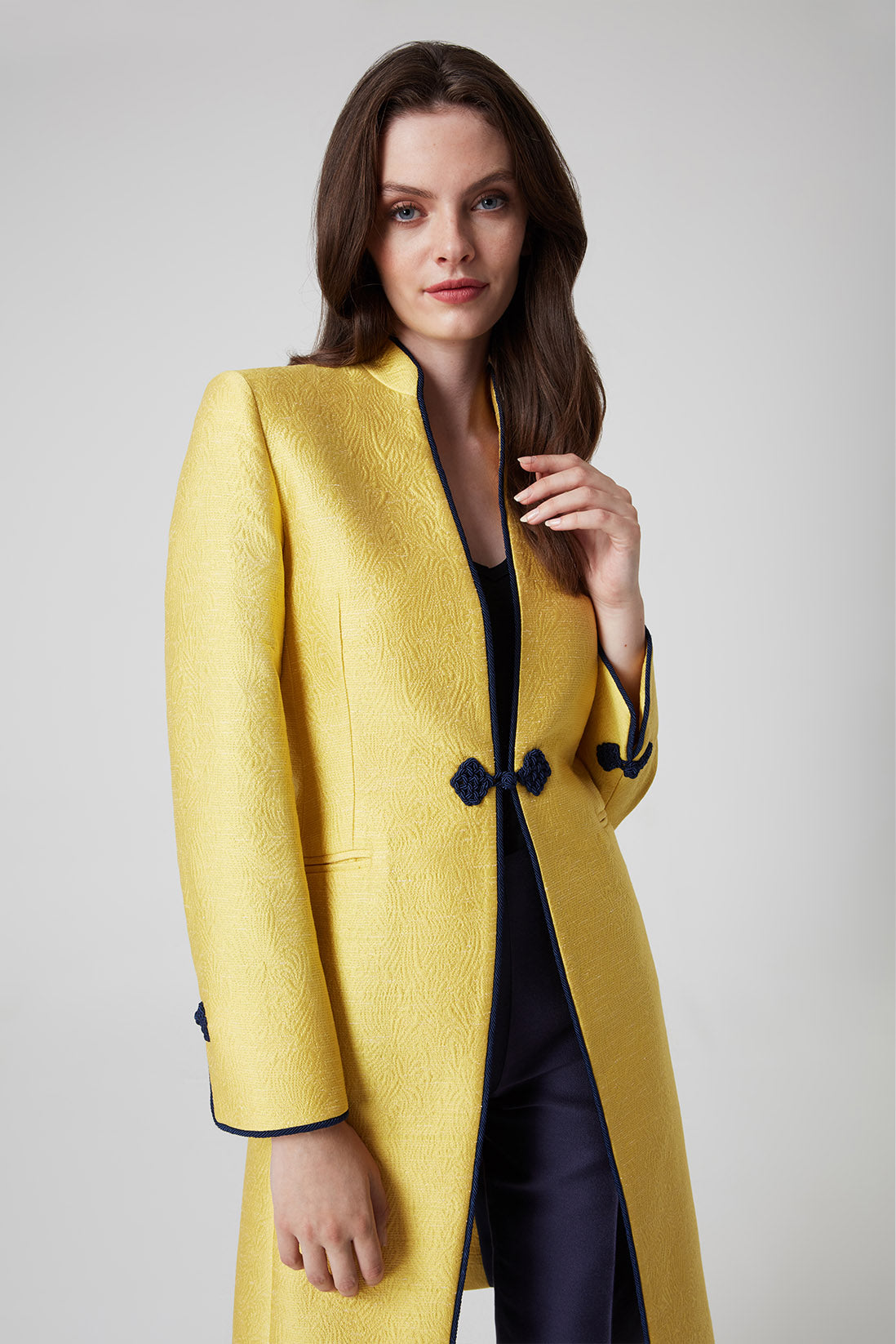 Vicky Yellow Dress Coat | Lalage Beaumont