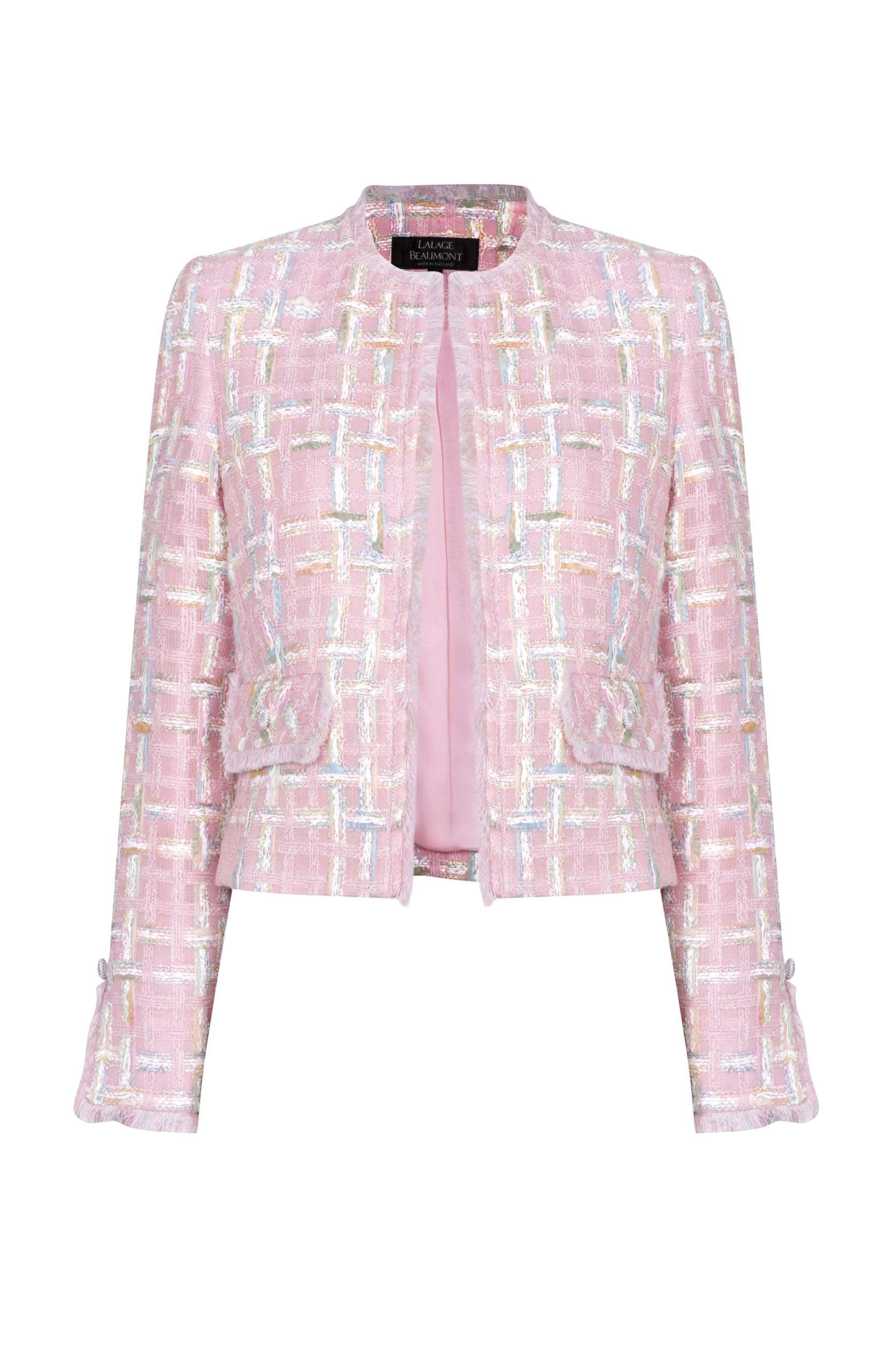 Pale pink hot sale short jacket