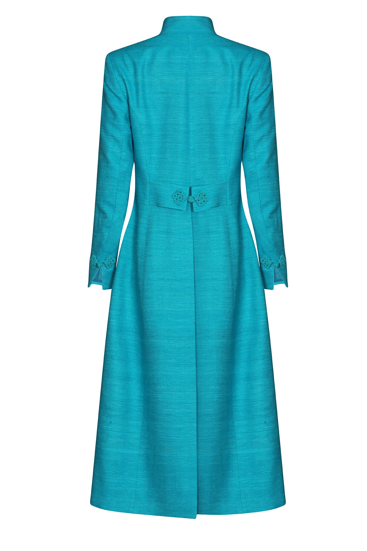 midi-length-dress-coat-in-turquoise-silk-tussar-vanessa-lalage-beaumont