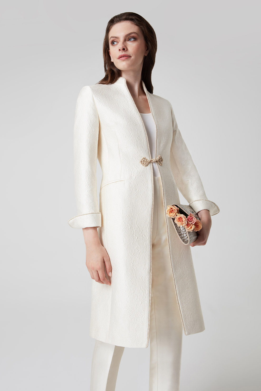 Vicky Ivory Dress Coat Lalage Beaumont