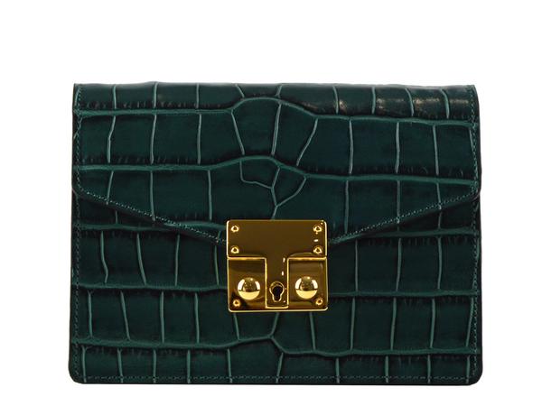 Croc Dark Green Crossbody Purse Dark Green Crossbody Purse