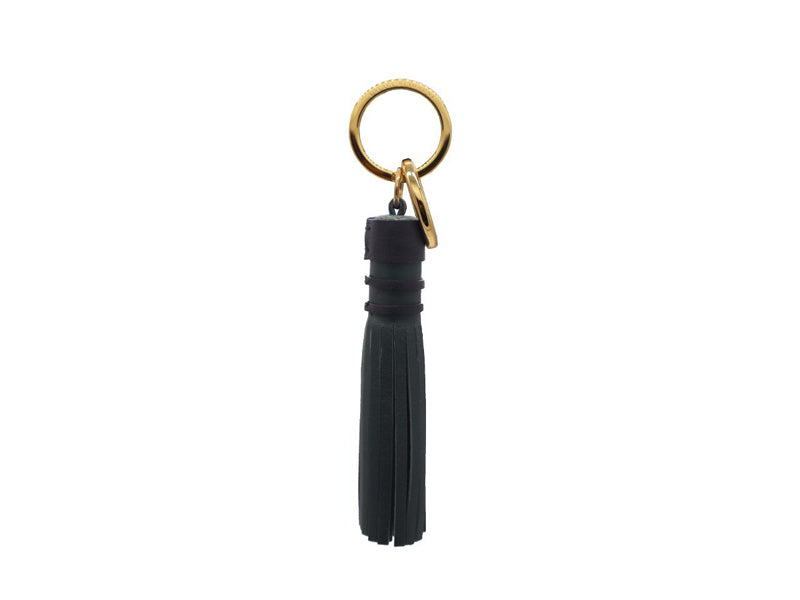 Leather tassel keychain hot sale bag charm