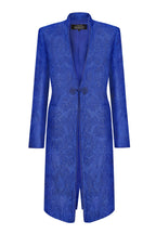 Royal Dress Coat in Winter Brocade with Cord Trim and Frogging - Vicky