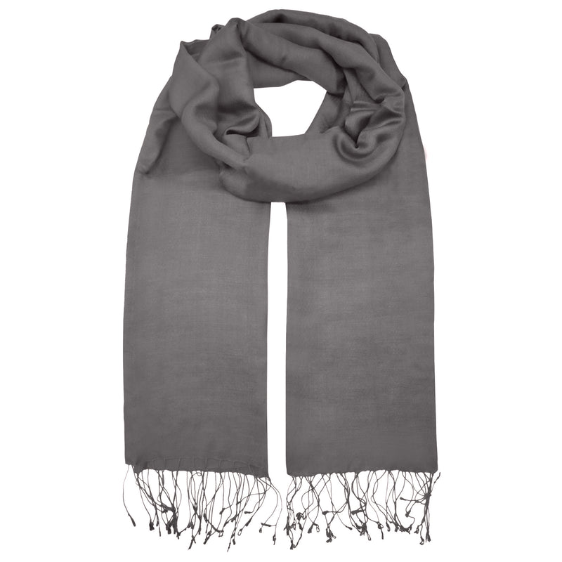 Scarf silk grey, Scarves