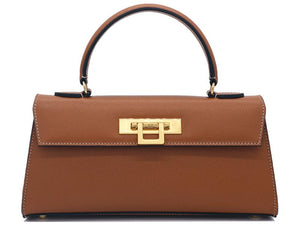 Luxury leather handbag in tan