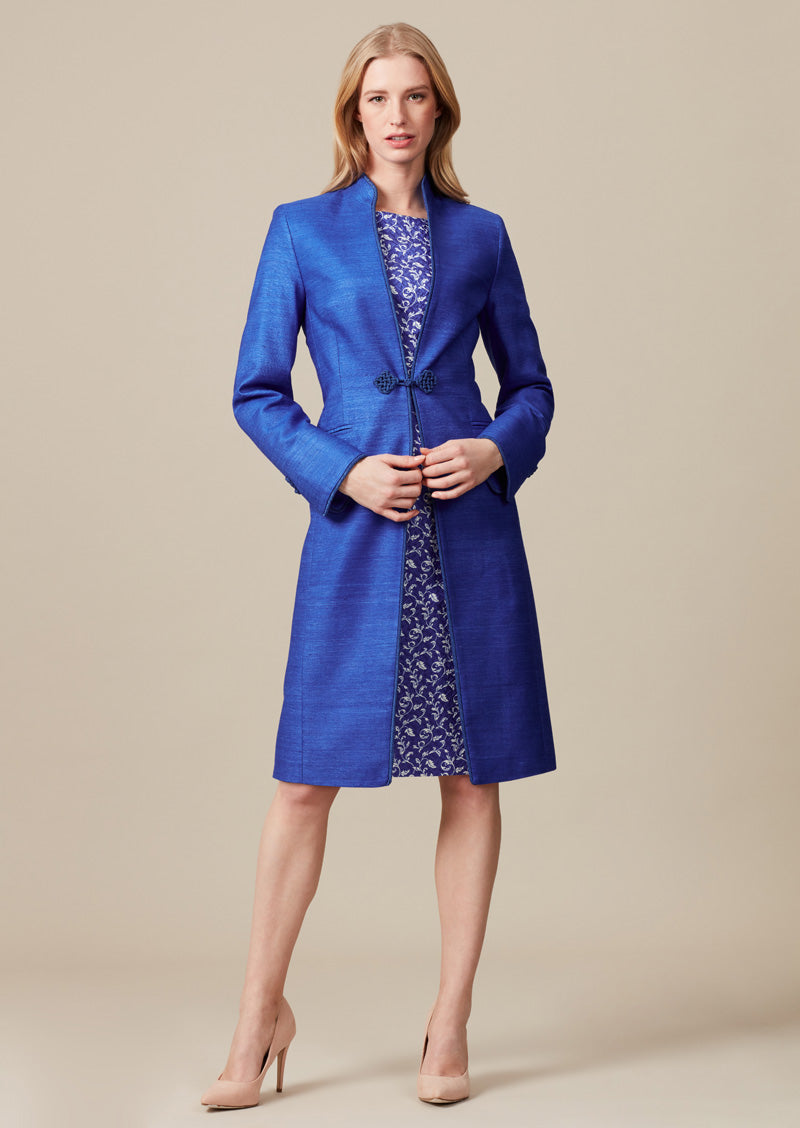 Mother of the bride and groom jackets, dress coats and coats by UK designer Lalage Beaumont