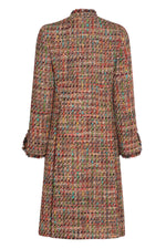 Tweed Dress Coat in Autumnal Browns - Claire