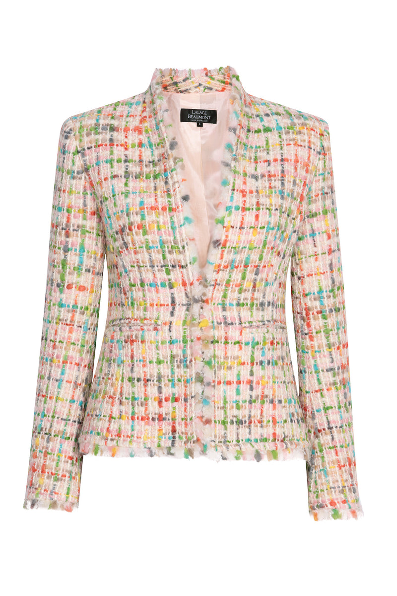 Tweed Jacket in Cream/Multi - Diana