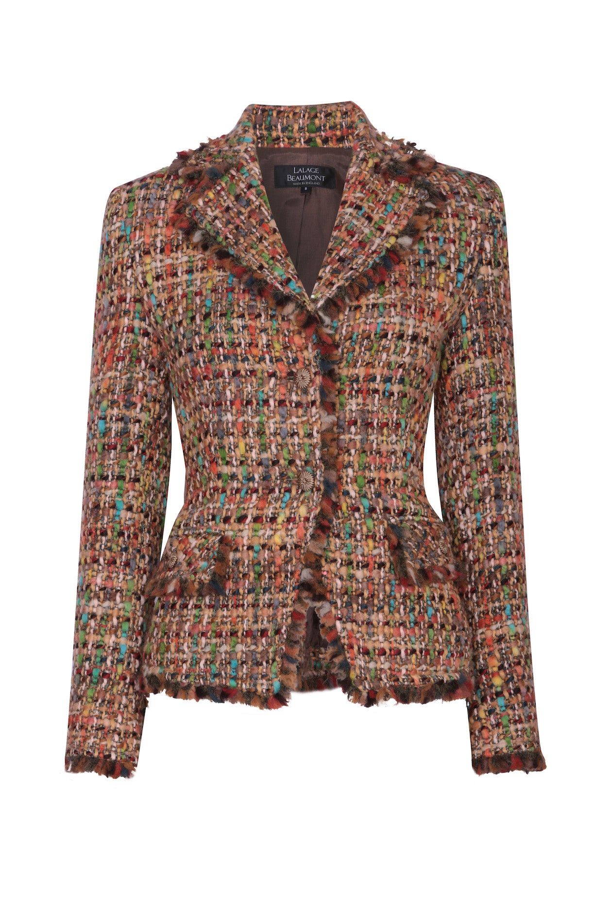 Soft Tweed Tailored Winter Jacket in Autumnal Colours - Ingrid