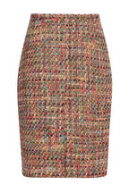 Knee-length Pencil Skirt in Brown Tweed - Penny