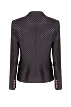 Business Jacket in Grey Spot Jacquard - Inez