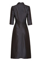 Grey Spot Jacquard Dress - Naomi