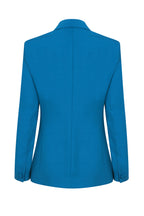 Imogen Jacket in Petrol Wool Faille