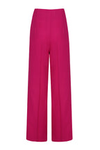 Paloma Trousers in Magenta Wool Faille