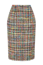 Penelope Skirt in Green/Multi Tweed