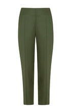 Phoebe Trousers in Dark Moss Wool Faille