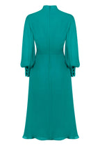 Sofia Dress in Mallard Green Silk