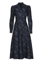 Sophie Dress in Navy/Sky Jacquard Flower